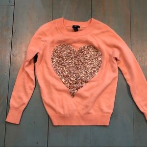 Sequin heart sweater